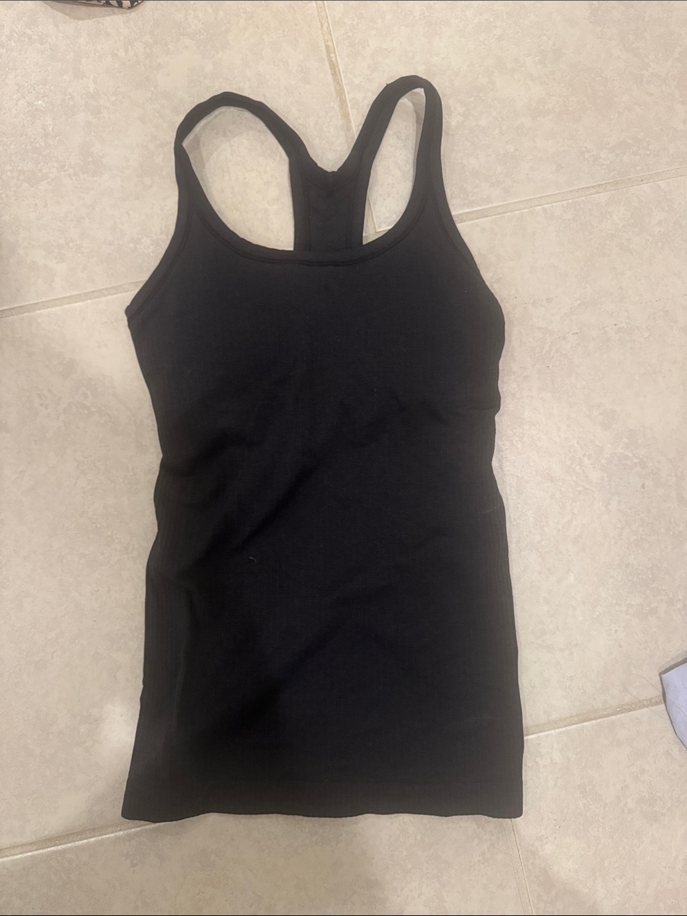 Ebb to Street lululemon athletica Black Racerback Ribbed Tank